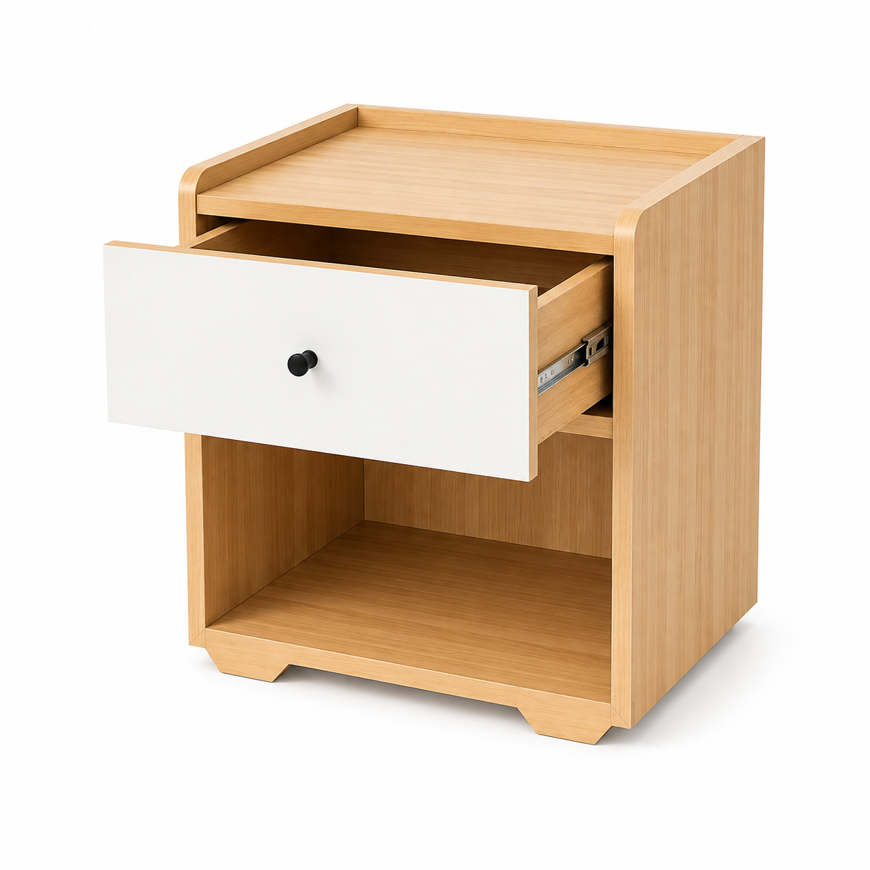 Side Table basic 1 drawer Due White