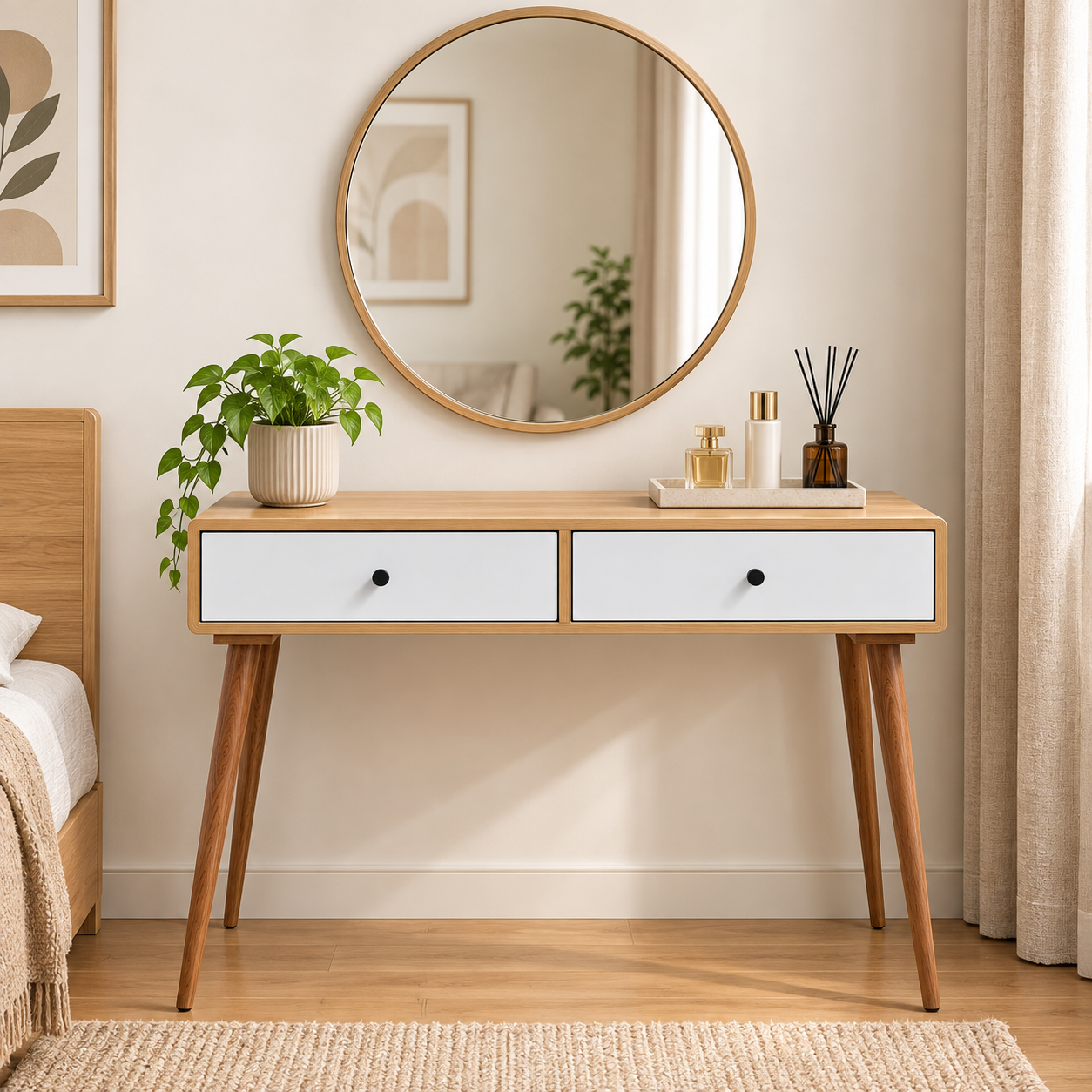 Dresser Slim 2 Drawer Due White