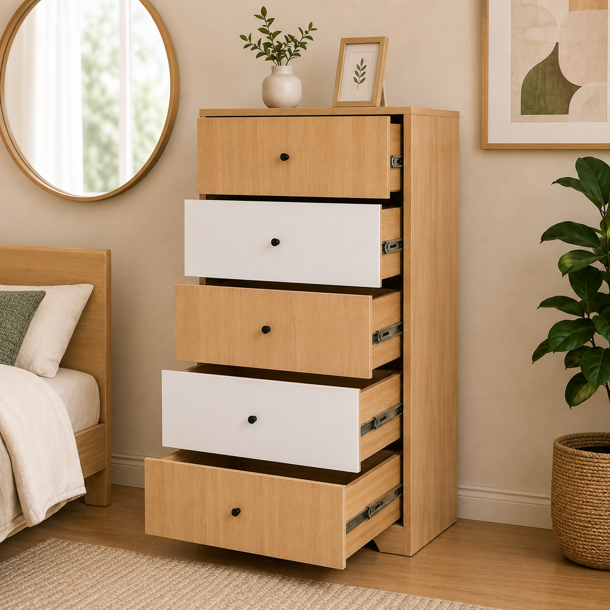 Chest of Drawer Core Due White