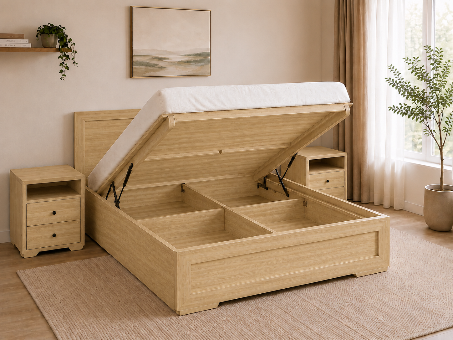 Double Extended Lift Bed