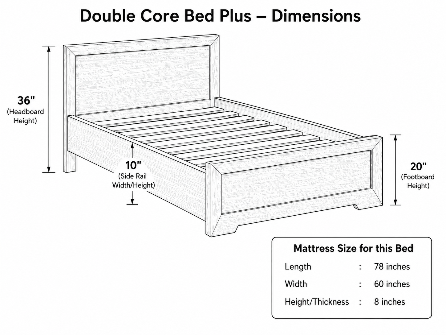 Double Core Bed Plus