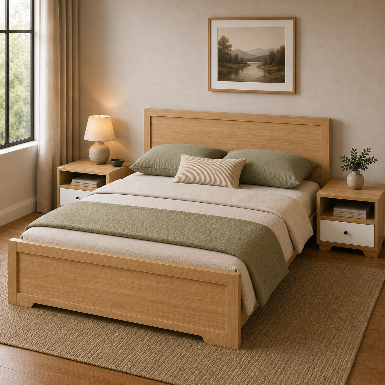 Side Table Core 1 Drawer Plus Due White