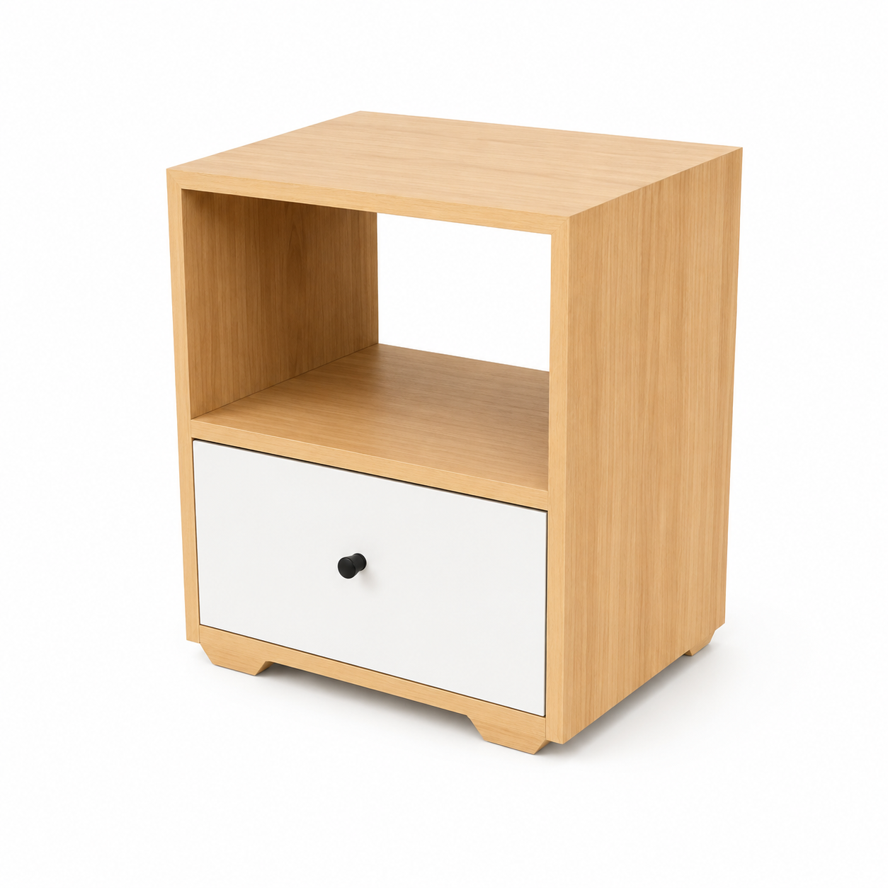 Side Table Core 1 Drawer Plus Due White