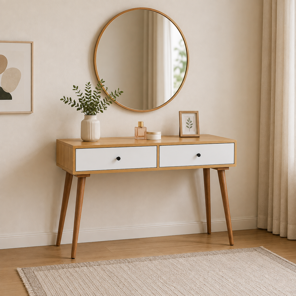 Dresser Slim 2 Drawer Due White