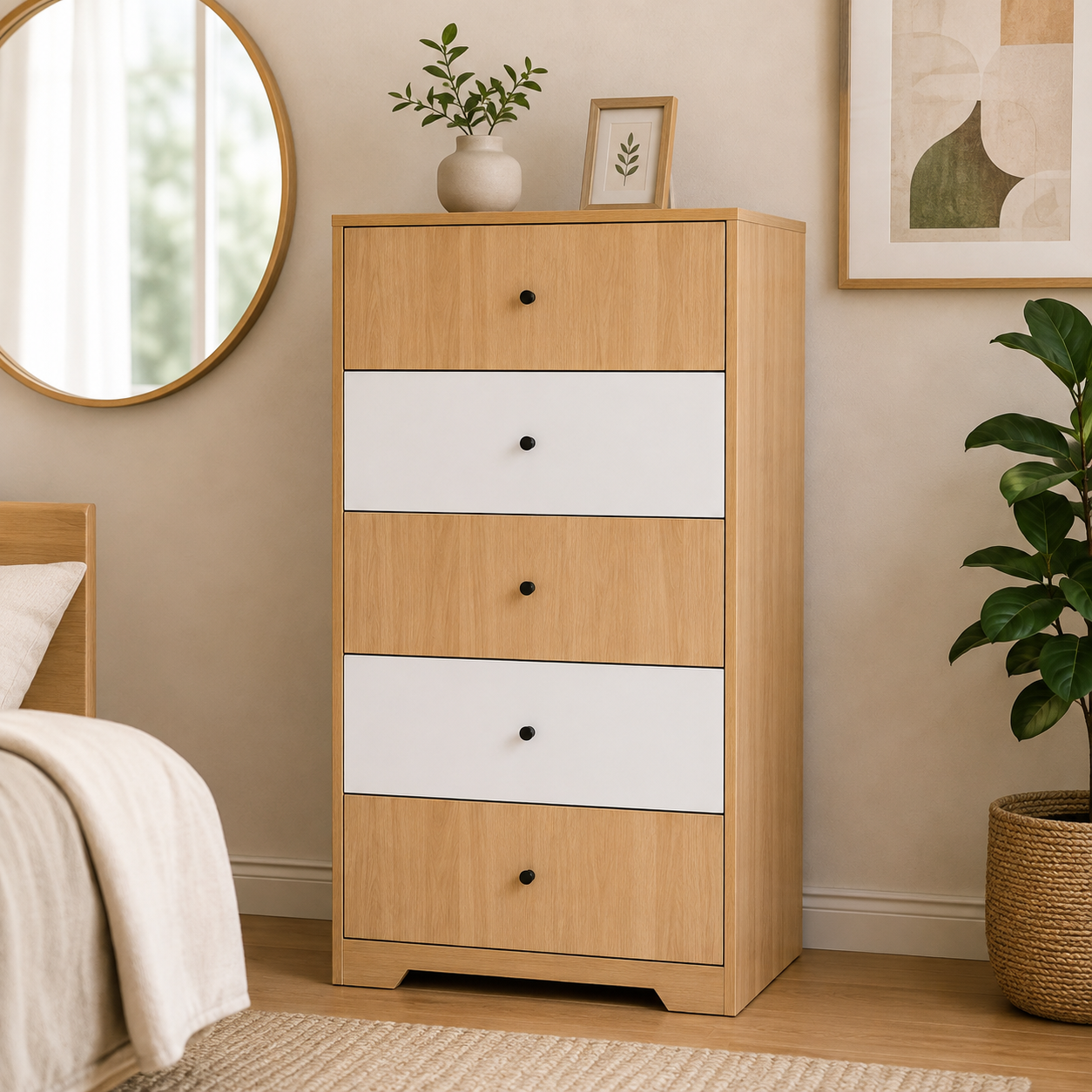 Chest of Drawer Core Due White