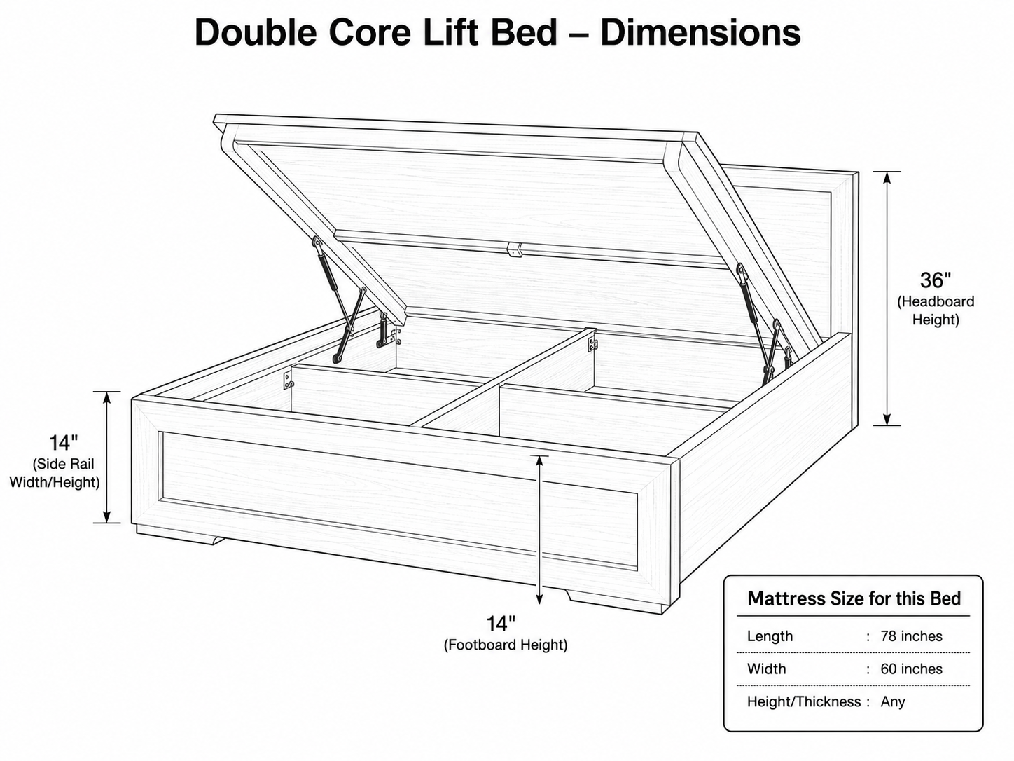 Double Core Lift Bed